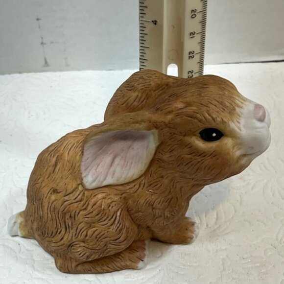 Bunny Rabbit Porcelain Sculpture Snuggle Babies 1988 River Shore 4.5"x3.5" - Picture 11 of 12